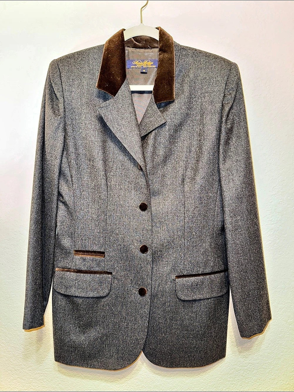 Brooks Brothers Women's Wool Blazer Gray Size 10